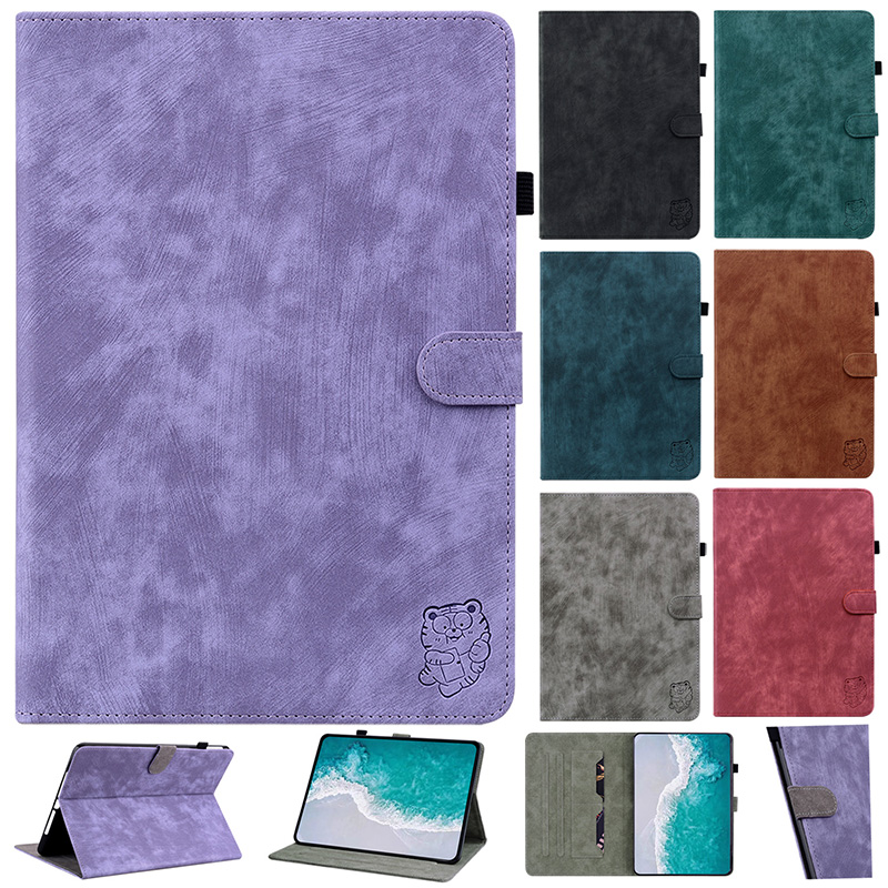 Tablet Accessories Amazon - Capa de couro tigre fofa para