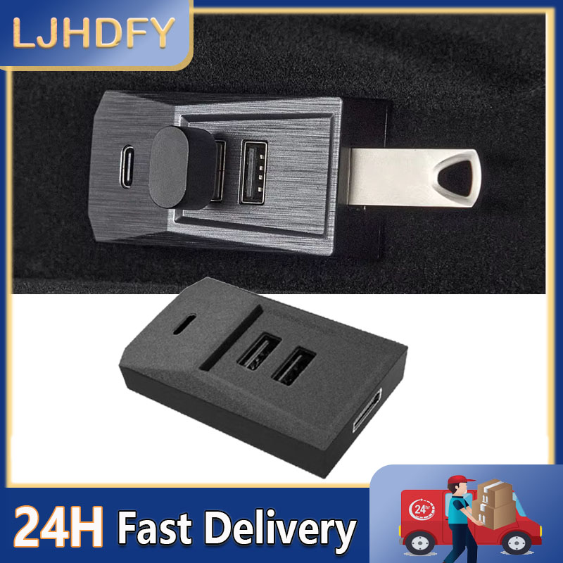 Usb Hub Type C - Estação encaixe para porta-luvas carro, doca