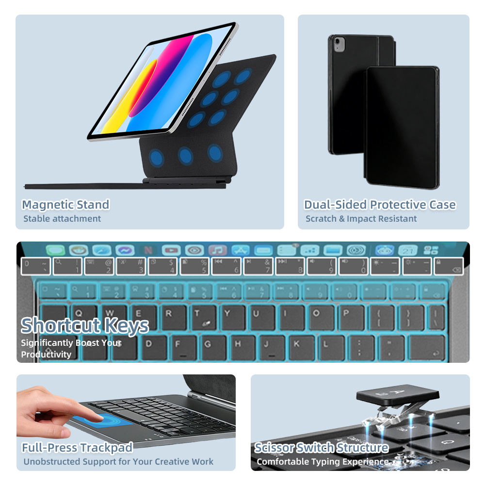 Teclado Mágico 2026 com Blueto - Tablet Accessories Case avaliação e preço