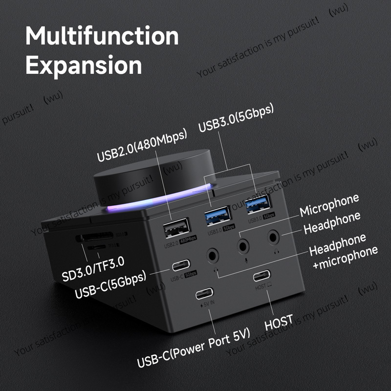Hub USB-C com Botões de Atalho - Usb Hub Type C avaliação e preço
