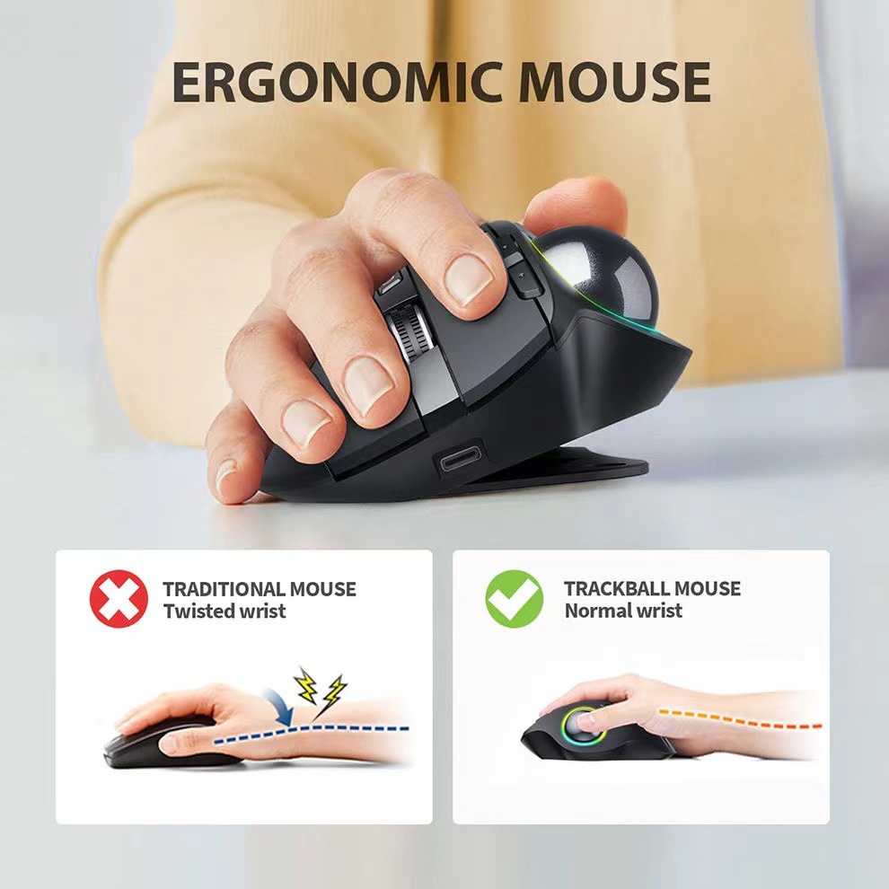 Mouse trackball sem fio recarr - Accessories For Tablet Users avaliação e preço
